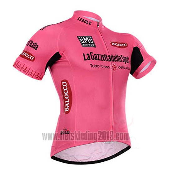 2015 Fietskleding Giro D'italie Roze Korte Mouwen en Koersbroek